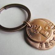 Best Dad Lucky Penny Key Chain